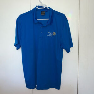 Men's Stormtech Polo Shirt XL Blue Rotary Club